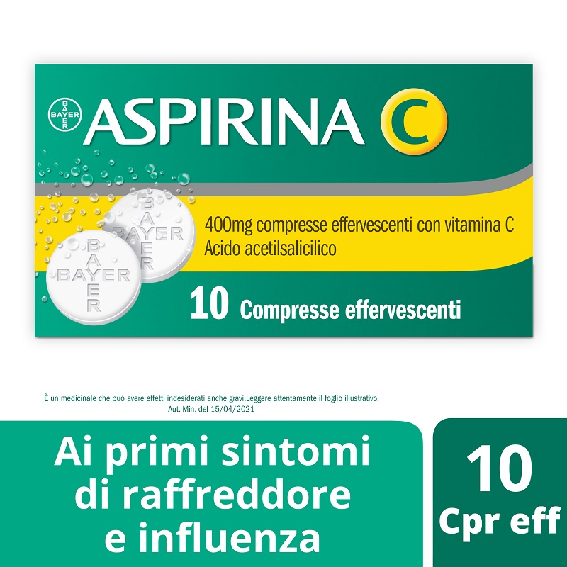 Image of Aspirina C 10 Compresse Effervescenti 400+240Mg