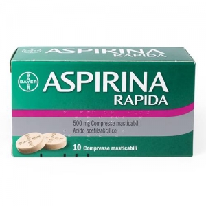 Image of Aspirina Rapida 500 mg Acido Acetilsalicilico 10 Compresse Masticabili