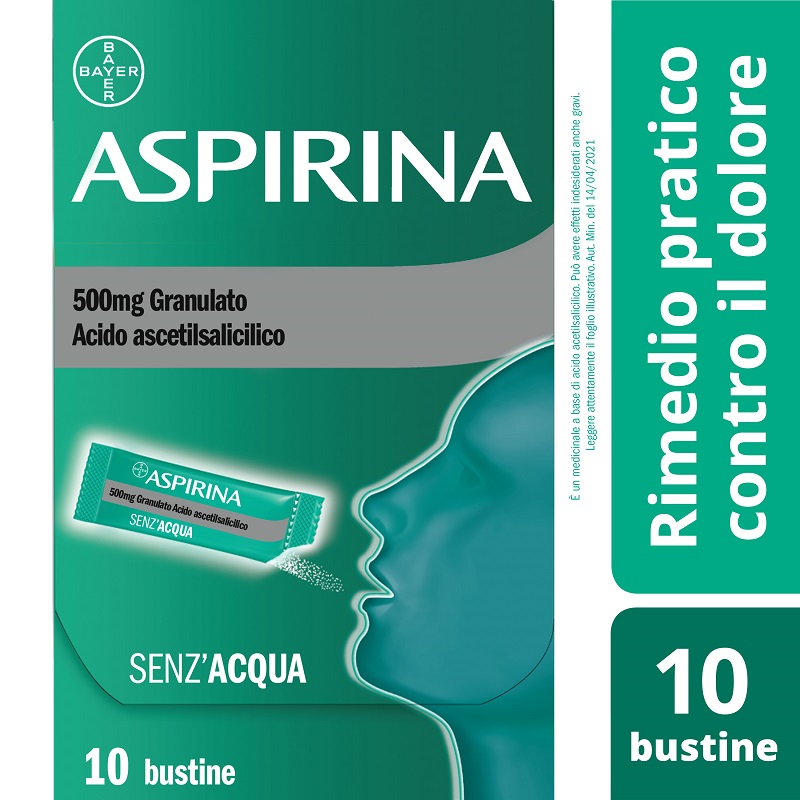 Image of Aspirina Granulato 500 mg Acido acetilsalicilico 10 Bustine