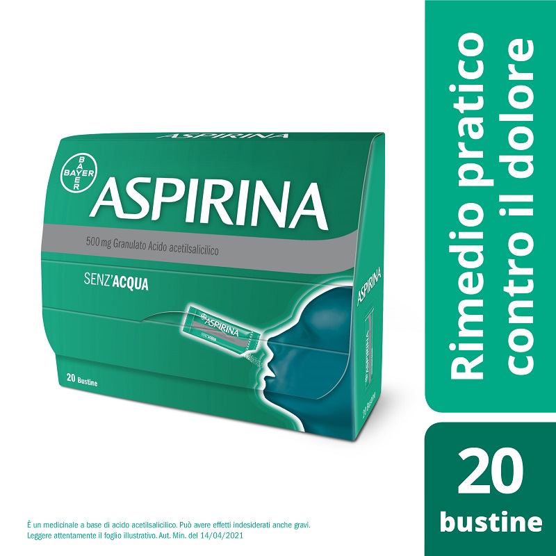 Image of Aspirina Granulato 500 mg Acido acetilsalicilico 20 Bustine