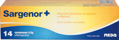 Image of Sargenor Plus Integratore Arginina e Vitamina C 14 Compresse Effervescenti
