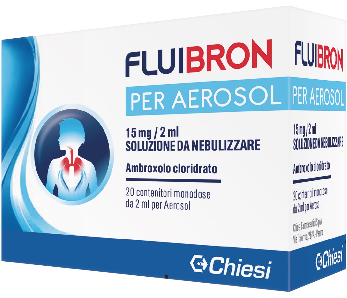 Image of Fluibron Per Aerosol 15 mg/2 ml Soluzione da Nebulizzare 20 Flaconcini Monodose