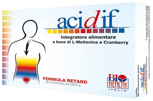 Image of Acidif Retard Integratore Per Apparato Urinario Mirtillo Rosso 30 Compresse