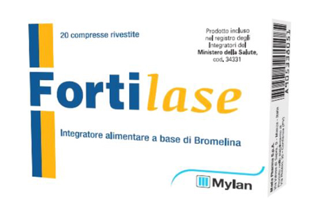 Image of Fortilase Integratore Antinfiammatorio con Bromelina 20 Compresse