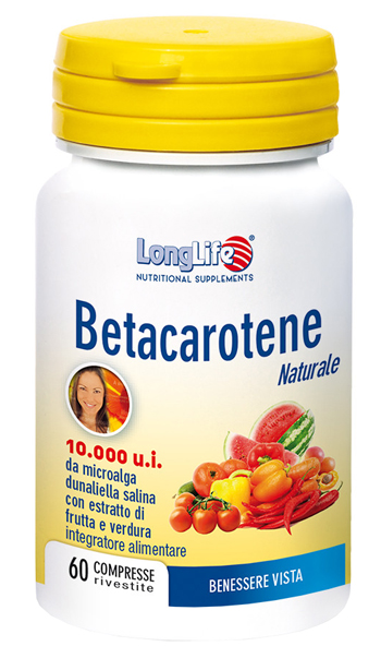 Image of Longlife Betacarotene 10.000 Integratore Alimentare 60 Compresse