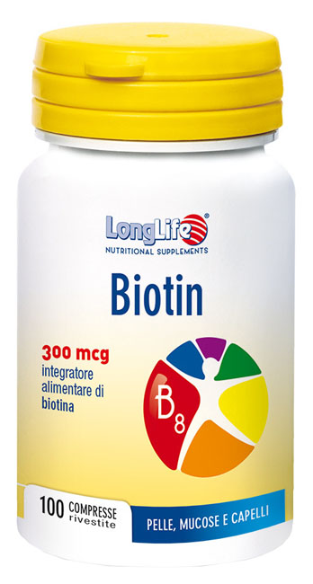 Image of LongLife Biotin 300 Integratore Pelle 100 Compresse