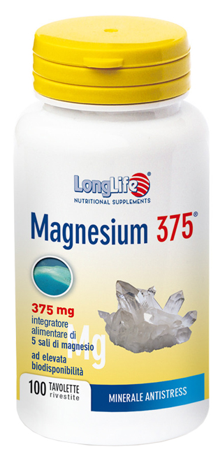 Image of Longlife Magnesium 375 Integratore Magnesio 100 Tavolette