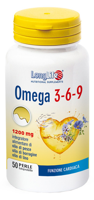 Image of LongLife Omega 3-6-9 Integratore Di Acidi Grassi 50 Perle