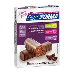 Image of Pesoforma Barrette Cioccolato Latte 12 Pezzi