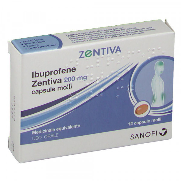 Image of Ibuprofene Zentiva 200 mg Antinfiammatorio 12 Capsule Molli