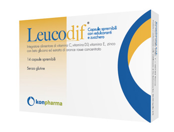 Image of Leucodif Integratore Difese Immunitarie 14 Capsule Spremibili