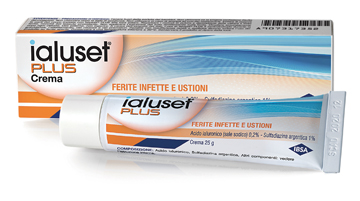 Image of Ialuset Plus Crema Ferite Infette e Ustioni 25 g