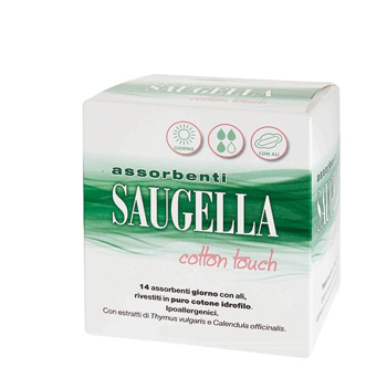 Image of Saugella Cotton Touch Assorbente Giorno con ali 14 pezzi