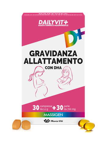 Image of Massigen Dailyvit Integratore Gravidanza e Allattamento 30 Perle + 30 Compresse