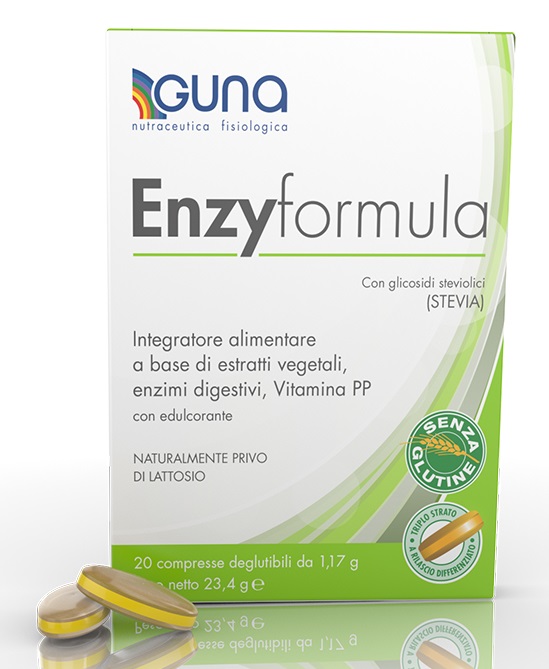 Image of Guna Enzyformula Integratore di Enzimi Digestivi 20 Compresse