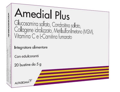 Image of Amedial Plus Integratore Ossa Cartilagini Collagene 20 Bustine