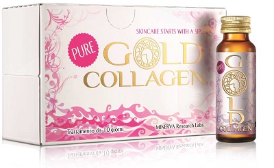Image of Gold Collagen Pure Integratore per la Pelle 10 Flaconcini