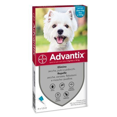 Image of Advantix Spot-On Cani da 4 a 10 Kg 4 Pipette Monodose