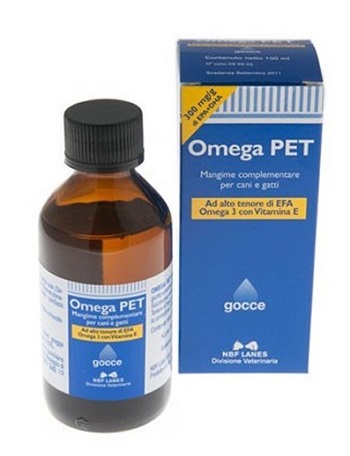 Image of Nbf Lanes Omega Pet Gocce Integratore Di Omega 3 Cani E Gatti 100 ml