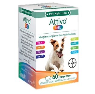 Image of Bayer Pet Attivo Tabs Integratore Multivitaminico Cani 60 Compresse