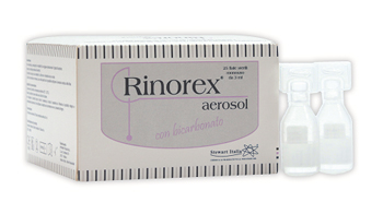 Image of Rinorex Aerosol Con Bicarbonato Soluzione Salina Ipertonica 25 Fiale