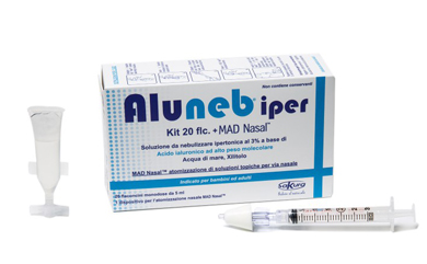 Image of Aluneb Iper Kit 20 Flaconcini da Nebulizzare + Mad Nasale Siringa per Nebulizzazioni Nasali