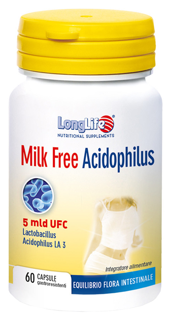 Image of LongLife Milk Free Acidophilus Integratore Fermenti Lattici 60 capsule