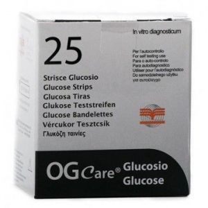 Image of Ogcare Glucosio Strisce Misurazione Glicemia 25 Pezzi
