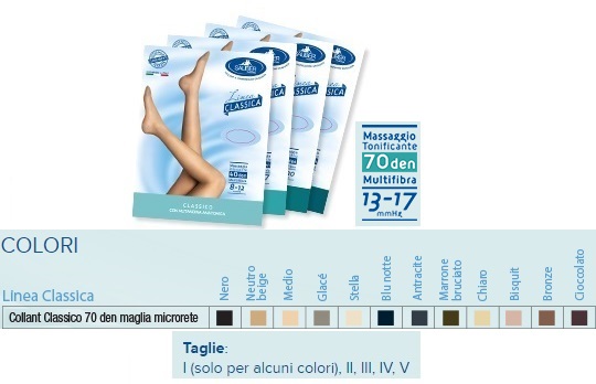 Image of Sauber Pharma Linea Classica Collant 70 DEN Colore Neutro Beige Taglia 5