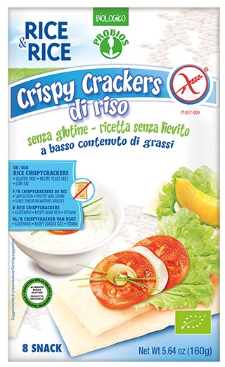 Image of Rice&Rice Crispy Crackers Riso Senza Glutine Senza Lievito 160g
