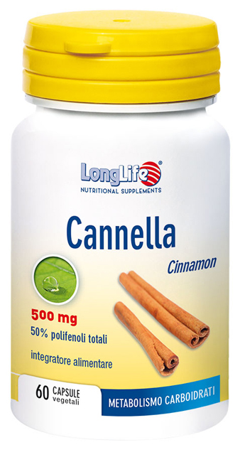 Image of LongLife Cannella 500mg Integratore Alimentare 60 Capsule