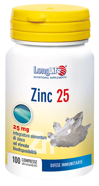 Image of LongLife Zinc Integratore Zinco 100 Compresse