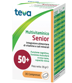 Image of Teva Multivitaminico Senior Integratore Vitamine e Minerali 30 Compresse