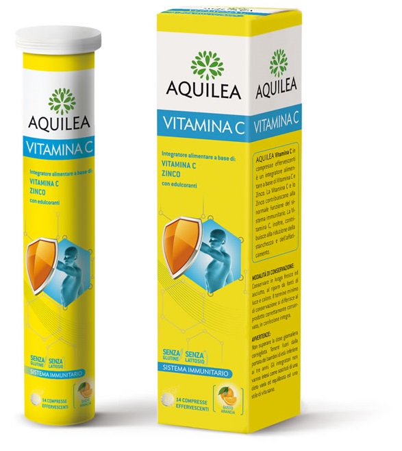 Image of Aquilea Vitamina C Integratore Difese Immunitarie 14 Compresse Effervescenti