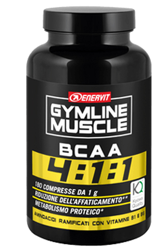 Image of Gymline Muscle BCAA 4:1:1 Integratore Amminoacidi e Vitamine 180 Compresse