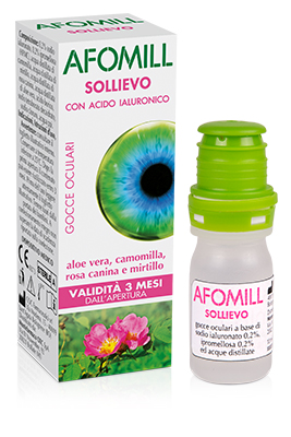 Image of Afomill Sollievo Gocce Oculari Idratanti Con Acido Ialuronico 10 ml