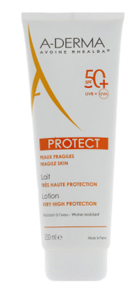 Image of A-Derma Protect Latte Solare SPF 50+ Protezione Pelle Fragile 250 ml