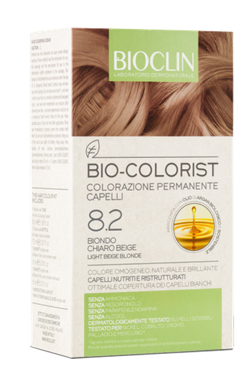 Image of Bioclin Bio-Colorist 8.2 Biondo Chiaro Beige Tintura Naturali Capelli