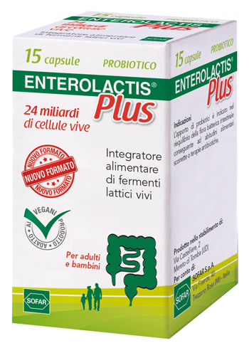 Image of Enterolactis Plus Integratore Fermenti Lattici Vivi 15 Capsule
