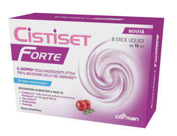 Image of Cistiset Forte Integratore Per Le Vie Urinarie E Cistite 8 Stick Da 10 Ml