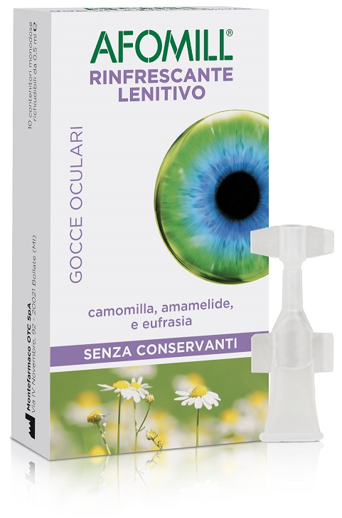 Image of Afomill Rinfrescante e Lenitivo Gocce Oculari 10 Flaconcini Monodose