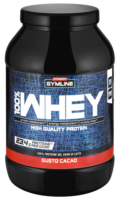 Image of Enervit Gymline 100% Whey Protein Concentrate Gusto Cacao Integratore Alimentare 900g
