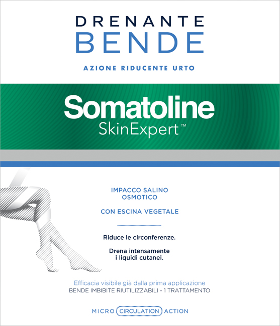 Image of Somatoline Skin Expert Bende Snellenti Drenanti Azione Riducente Urto 1 Benda