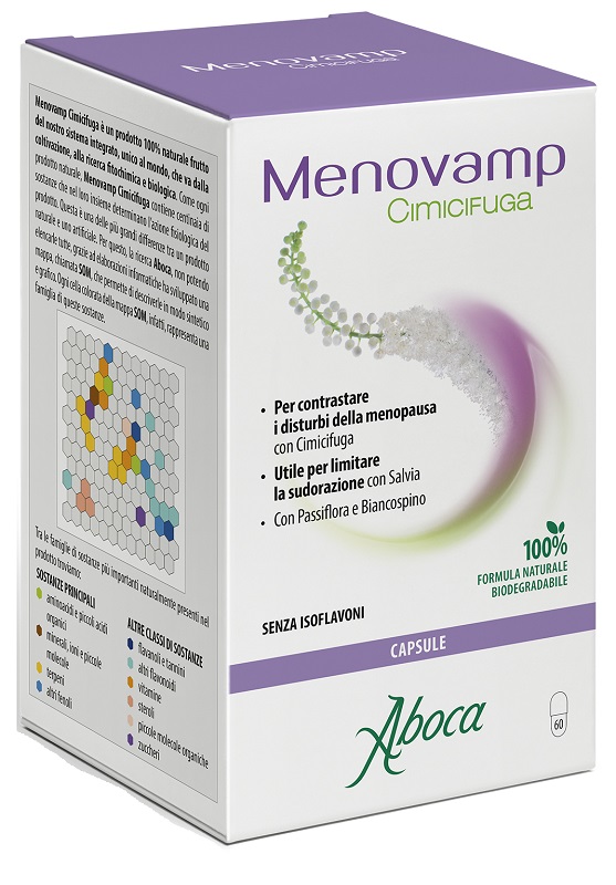 Image of Aboca Menovamp Cimicifuga Integratore Per la Menopausa 60 Capsule