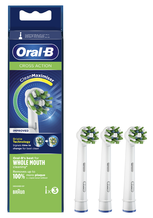 Image of Oral-B Oralb Refill Eb-50-3 Cross Action Testine Di Ricambio 3 Pezzi
