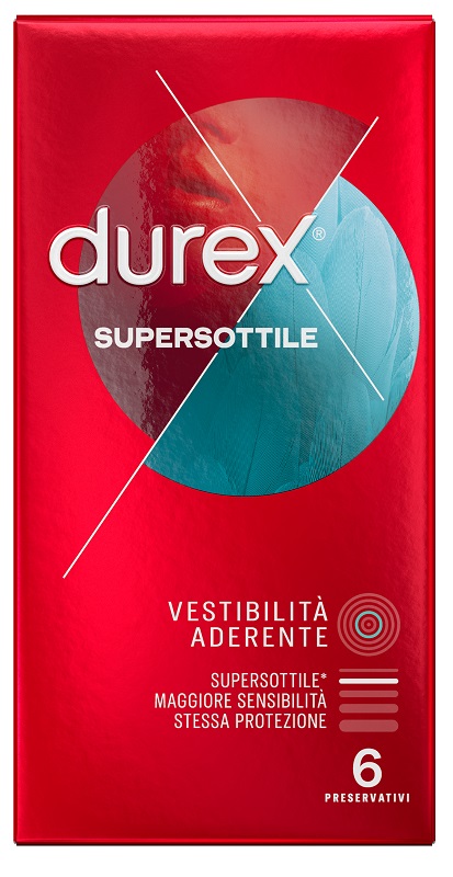 Image of Durex Supersottile Vestibilità Aderente 6 Pezzi