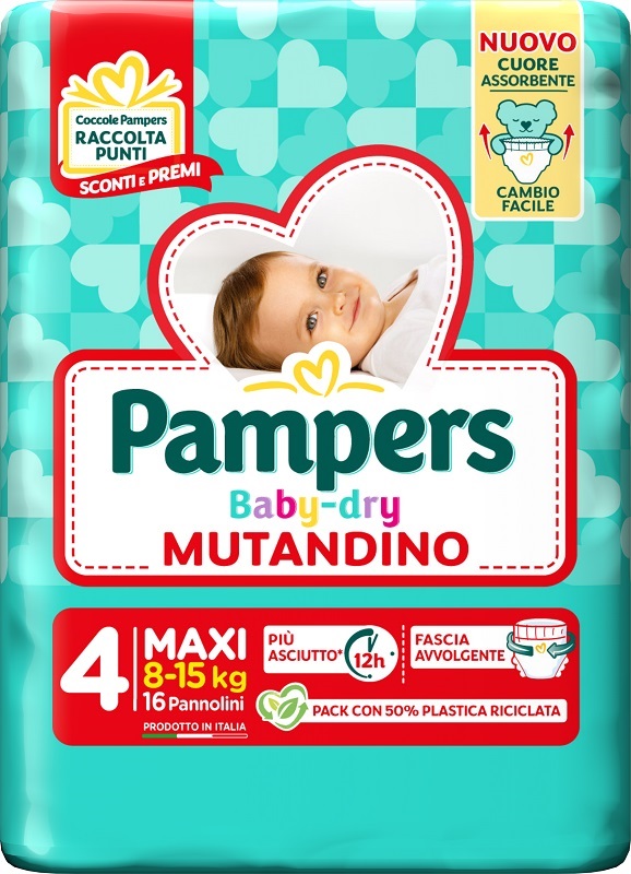 Image of Pampers Baby Dry Mutanda 4 Maxi 8-15kg 16pz