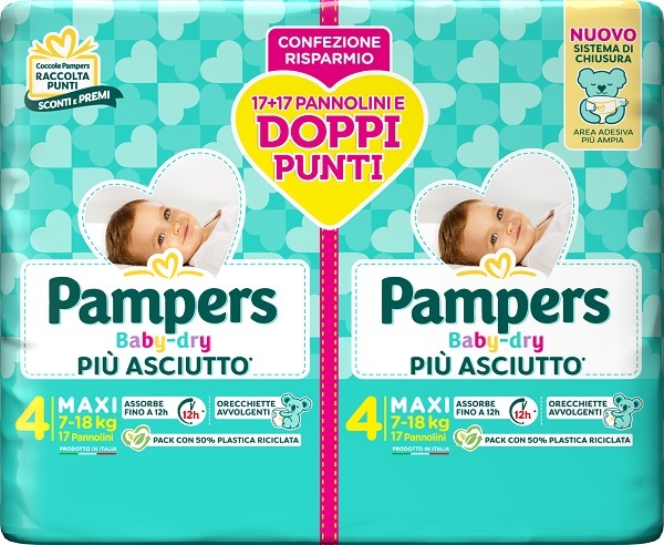 Image of Pampers Baby Dry Duo Downcount 4 Maxi 36pz