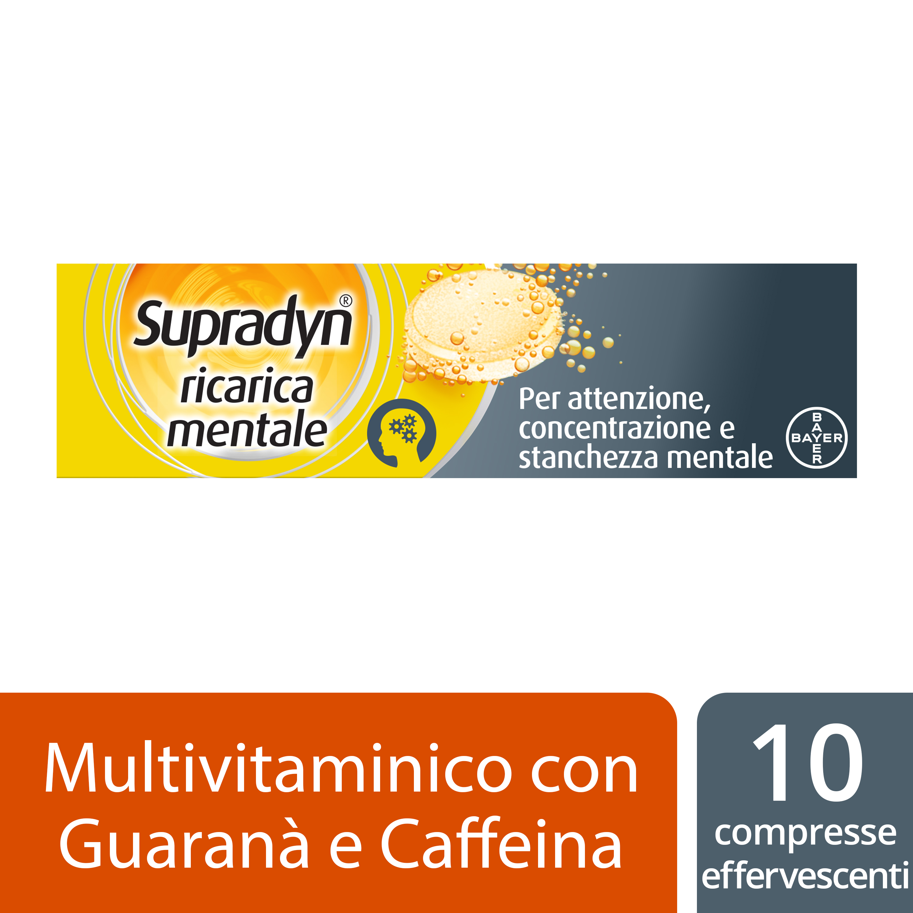 Image of Supradyn Ricarica Mentale Integratore Mente e Concentrazione 10 Compresse