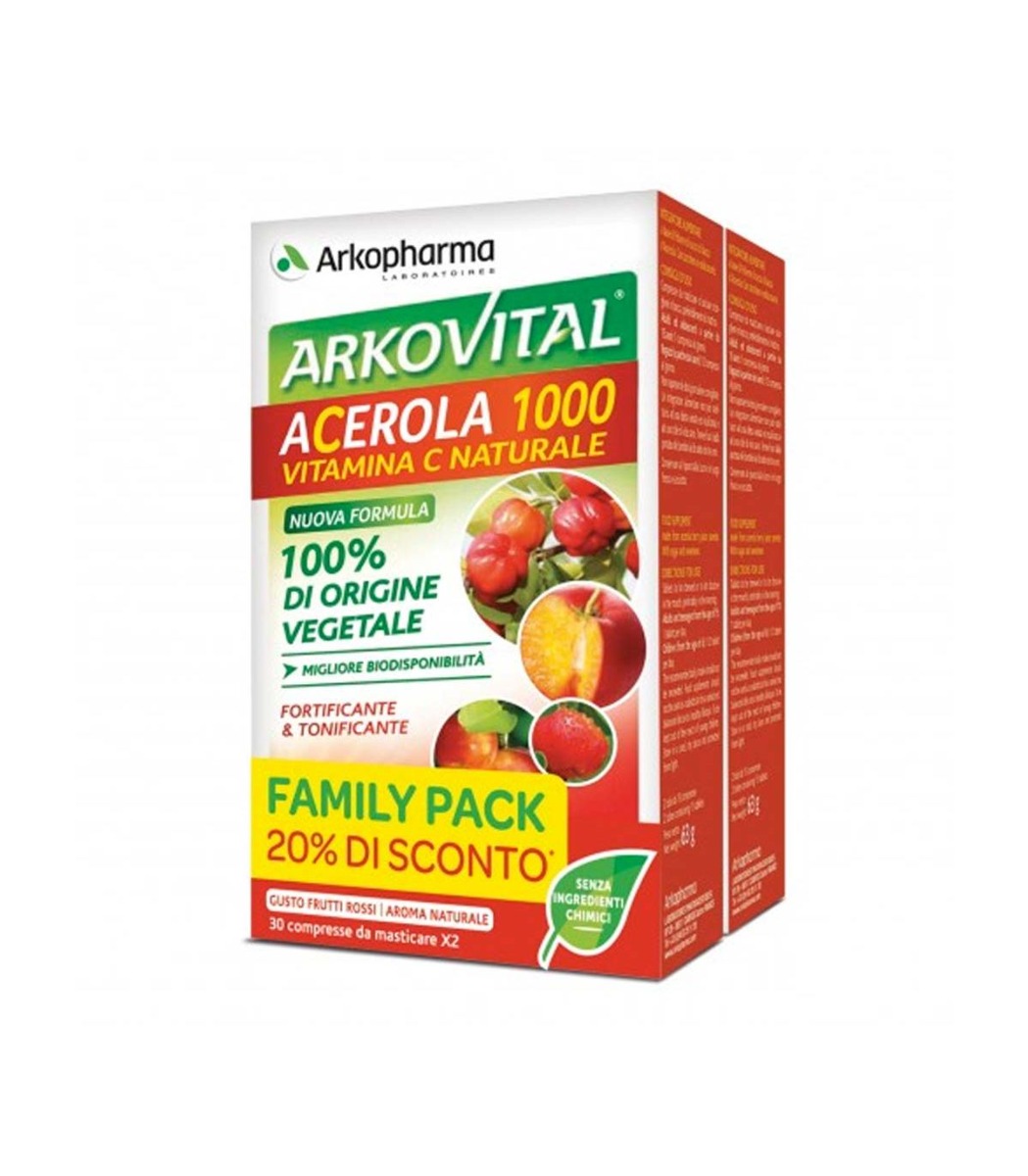 Image of Arkovital Acerola 1000 Pack Family 60 Compresse